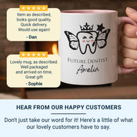 Future Dentist Mug – Personalised Coffee Mug with Cute Tooth Design for Dental Students