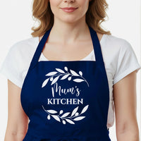 Personalised Baking Apron - Custom Name, One Size Adjustable Cotton Blend Gift
