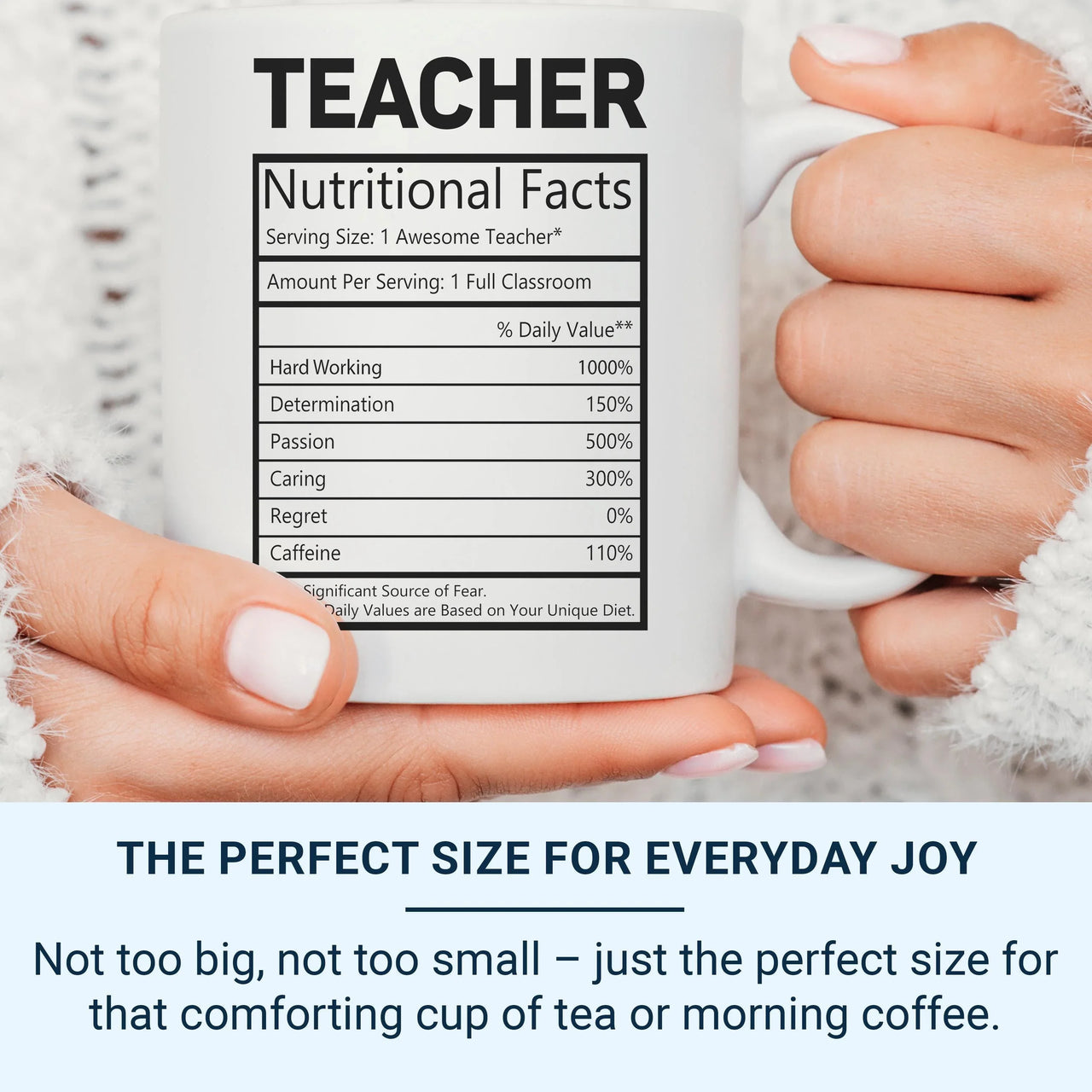 Teacher Appreciation Mug – Funny Teacher Gift | Personalised Ceramic Coffee Cup