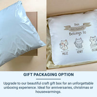 Personalised Mummy Cushion - Cute Family Keepsake with Cat Illustrations & Children's Names