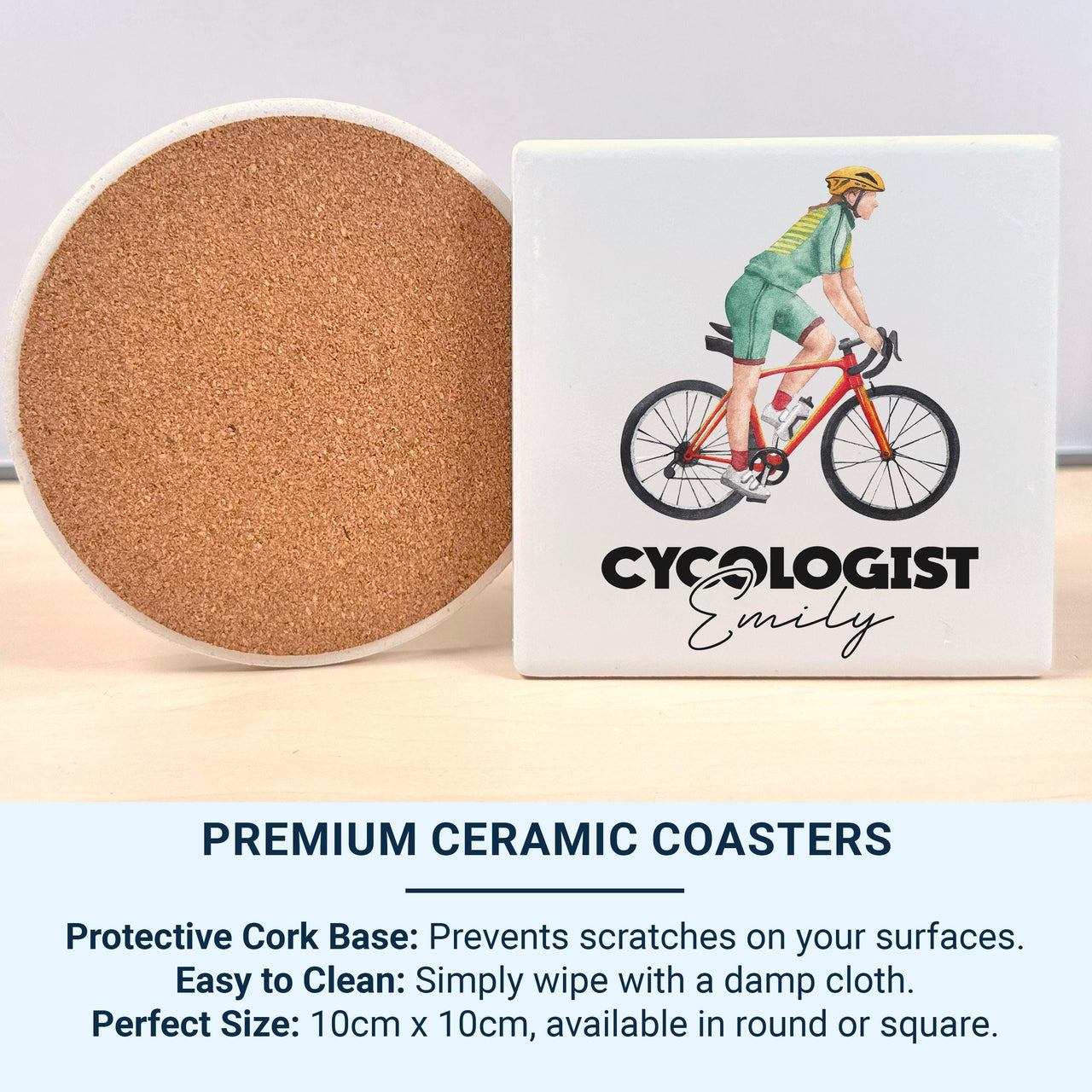 Cycologist Personalised Mug – Funny Cycling Gift – Custom Name Bike Design for Cyclists, Commuters and Weekend Riders