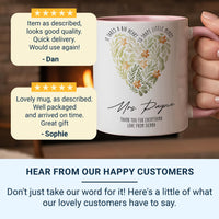 It Takes a Big Heart to Shape Little Minds Mug – Personalised Teacher Surname and Child’s Note – Emotional End of Term Thank_You