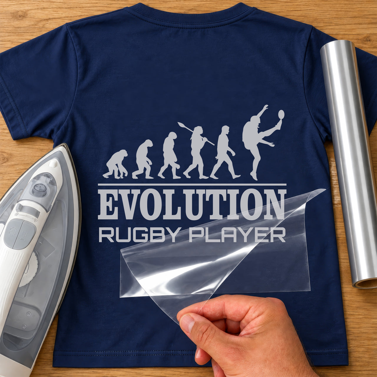 Evolution Rugby Player Iron-On Transfer - DENMARY HTV