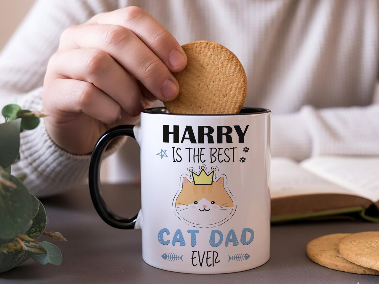 Cat Dad Mug Personalised Funny Gift _ Best Cat Dad Ever Custom Name Keepsake
