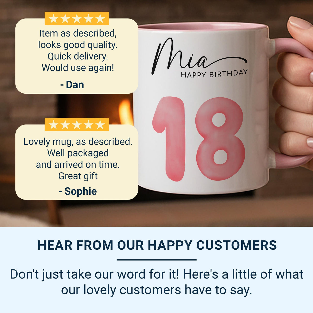 18th Birthday Balloon Mug – Personalised Name with Pink “18” – Coming_of_Age Party Morning and Keepsake Gift