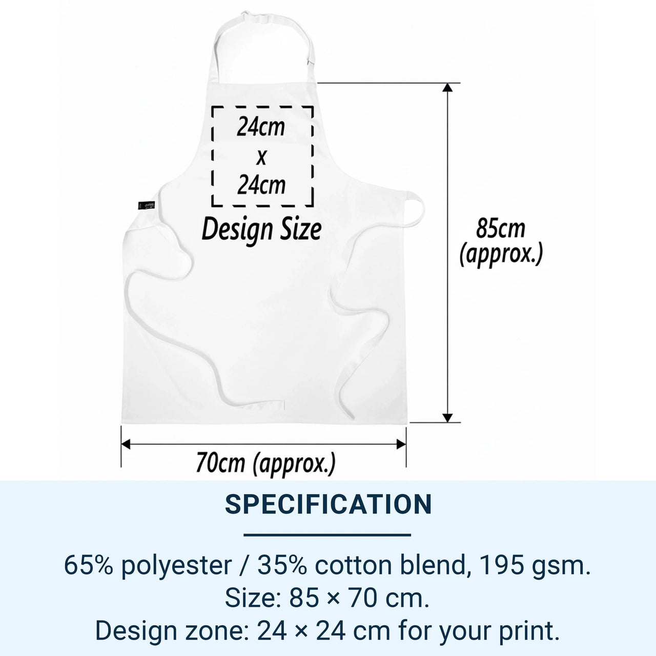 Personalized Kitchen Apron – Custom Cooking Apron with Adjustable Fit & Vinyl Print