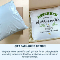 Personalised Mum Cushion – Custom Name And Date Cushion | Soft Touch Linen Pillow