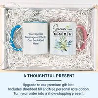Science Teacher Mug – Chemistry Teacher Gift with Periodic Table Design & Botanicals