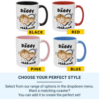 My Daddy Is rOARsome Mug – Personalised Lion and Cub Design with Child’s Name – Father’s Day Gift from Kids