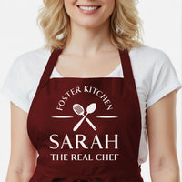 His And Hers Aprons - Custom Couple Aprons Set With Adjustable Neck Strap