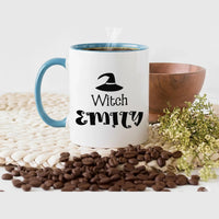 Personalised Witch Mug – Custom Name Ceramic Coffee Cup | Halloween Gift