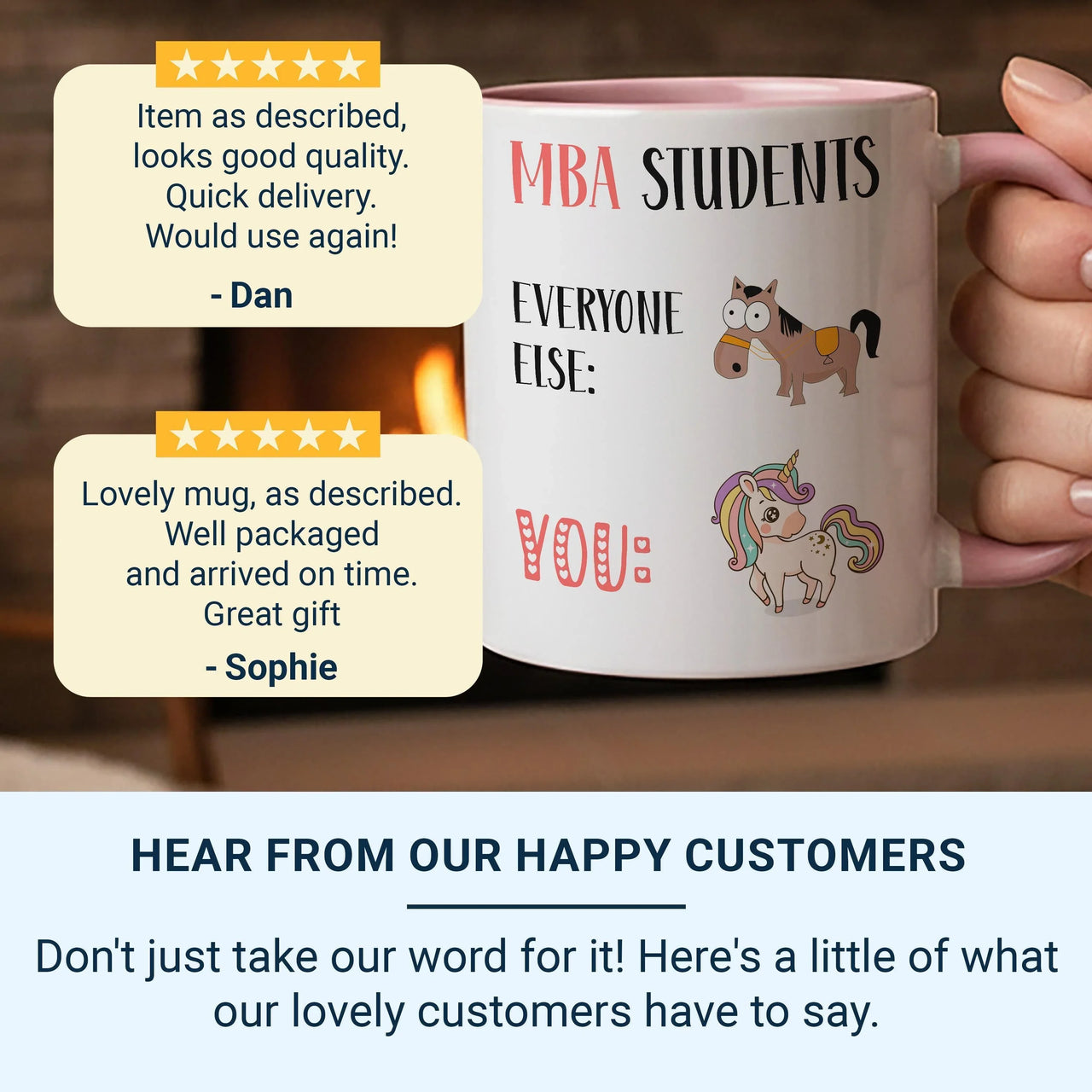 MBA Student Unicorn Mug – Funny Business School Graduation Gift – One_of_a_Kind “You vs Everyone” Design for MBAs