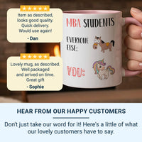 MBA Student Unicorn Mug – Funny Business School Graduation Gift – One_of_a_Kind “You vs Everyone” Design for MBAs