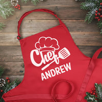 Personalized Kitchen Apron - Custom Chef Apron With Adjustable Neck Strap & Glitter Design