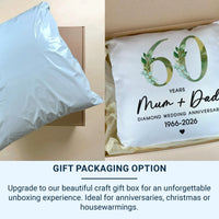 60th Anniversary Cushion – Personalised Gift for Couples | Diamond Anniversary Keepsake