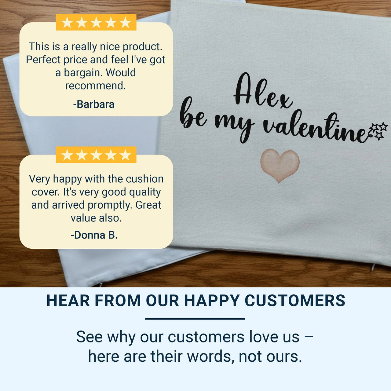 Personalised Valentine Cushion – Romantic Heart Pillow with Custom Name Gift