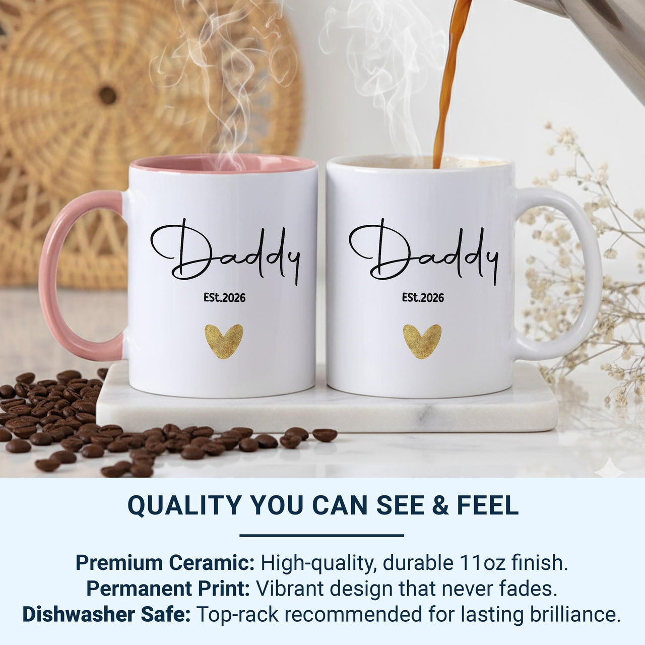 New Mum and Dad Gift Mugs | Mummy and Daddy To Be | Perfect for Baby Showers and New Parents