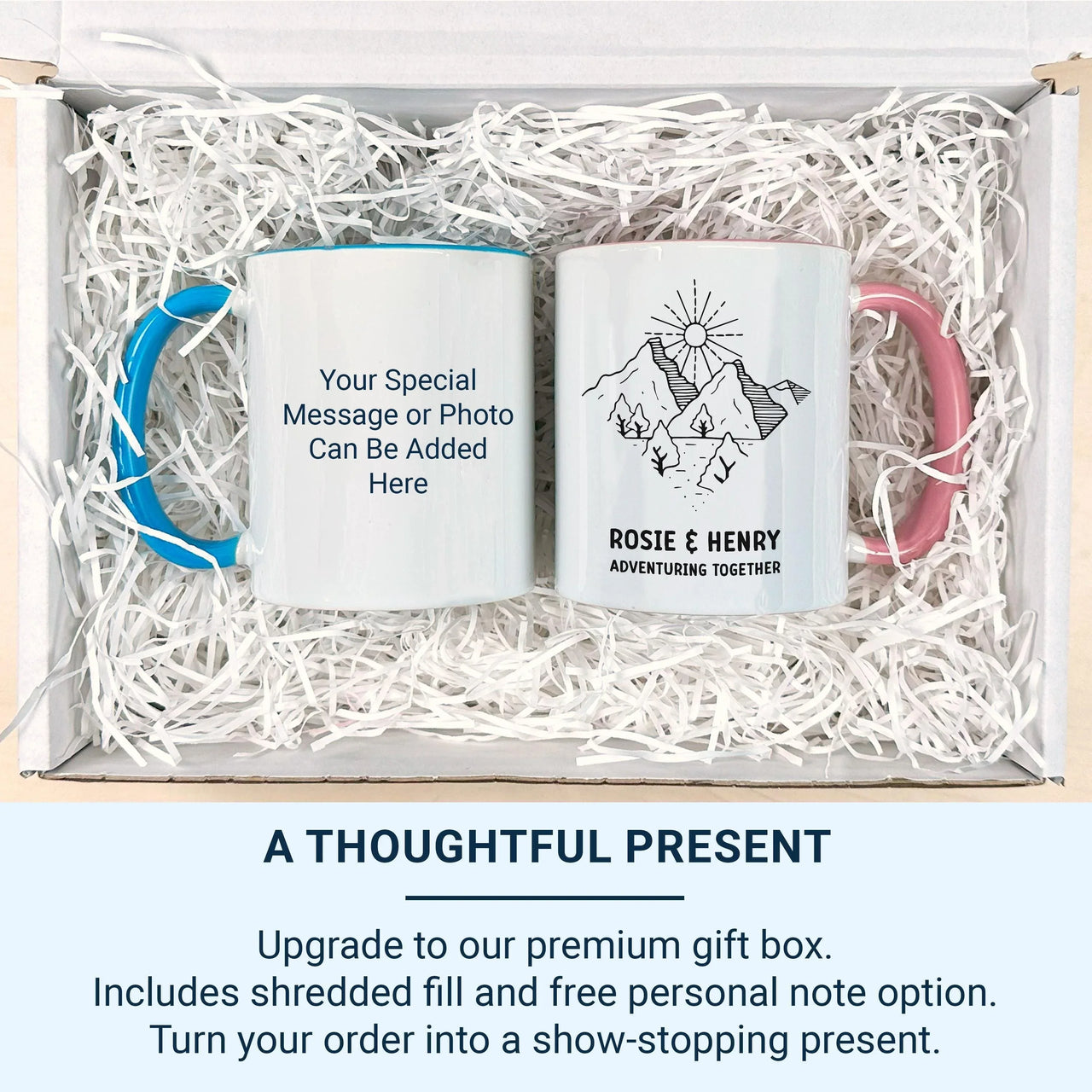 Personalised Couple Mug – Custom Name Travel Lovers Gift | Durable Ceramic Adventure Cup