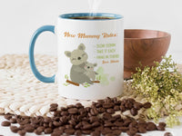 New Mummy Rules Personalised Mug – Koala Mum and Baby with Gentle Reminders – First Mother’s Day and Baby Shower Gift