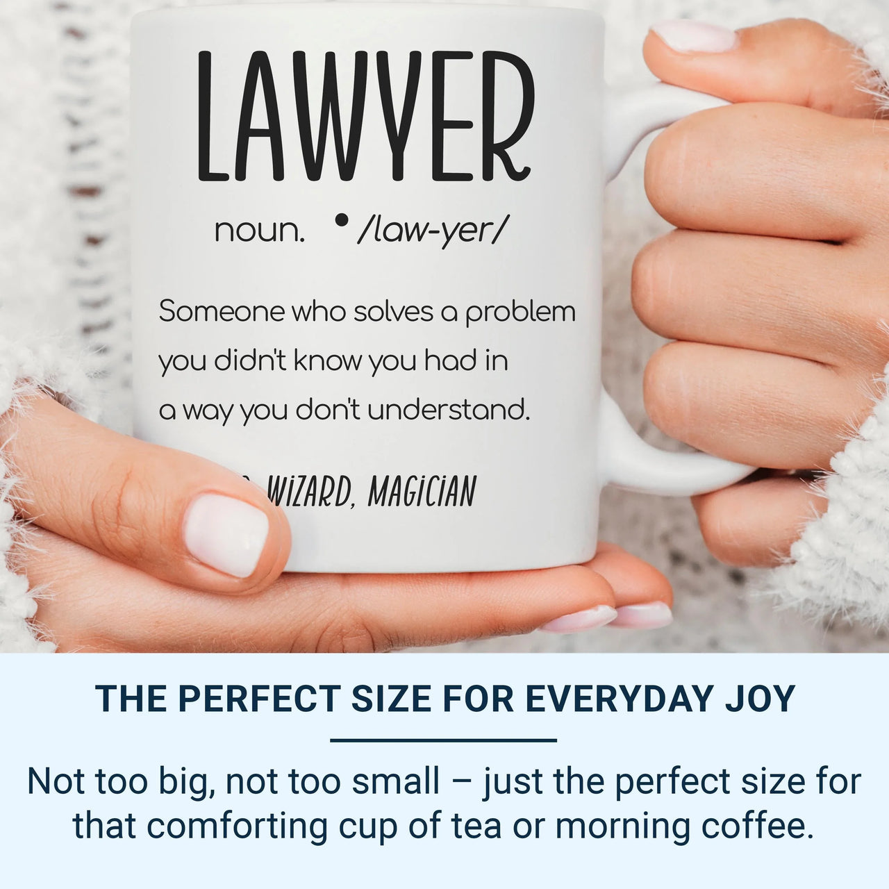 Lawyer Definition Mug – Funny Solicitor Coffee Cup | Barrister Office Humour Gift