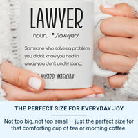 Lawyer Definition Mug – Funny Solicitor Coffee Cup | Barrister Office Humour Gift