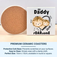 My Daddy Is rOARsome Mug – Personalised Lion and Cub Design with Child’s Name – Father’s Day Gift from Kids