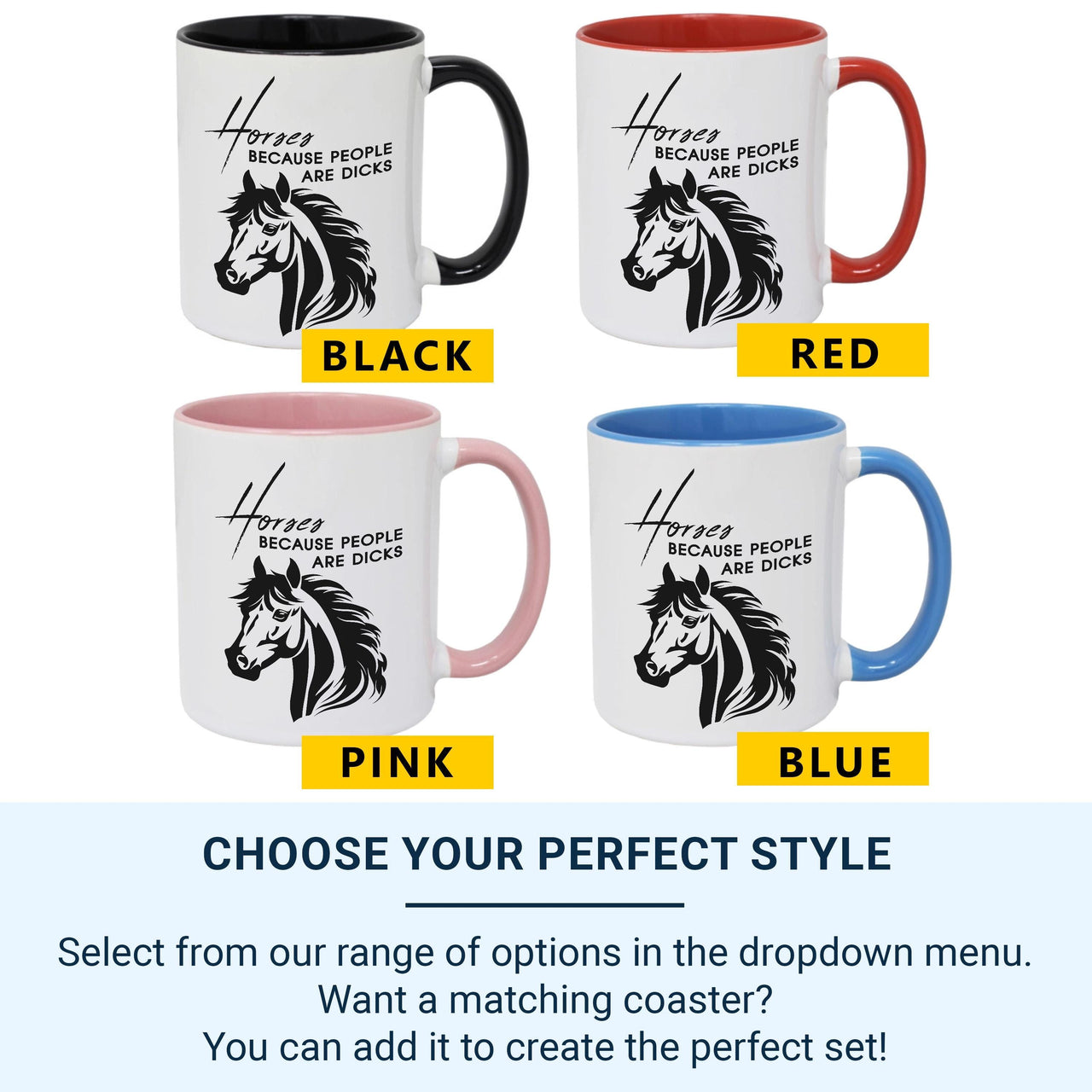Equestrian Horse Mug - Perfect Birthday or Christmas Gift - Cute Horse Coffee Cup for Owners & Enthusiasts