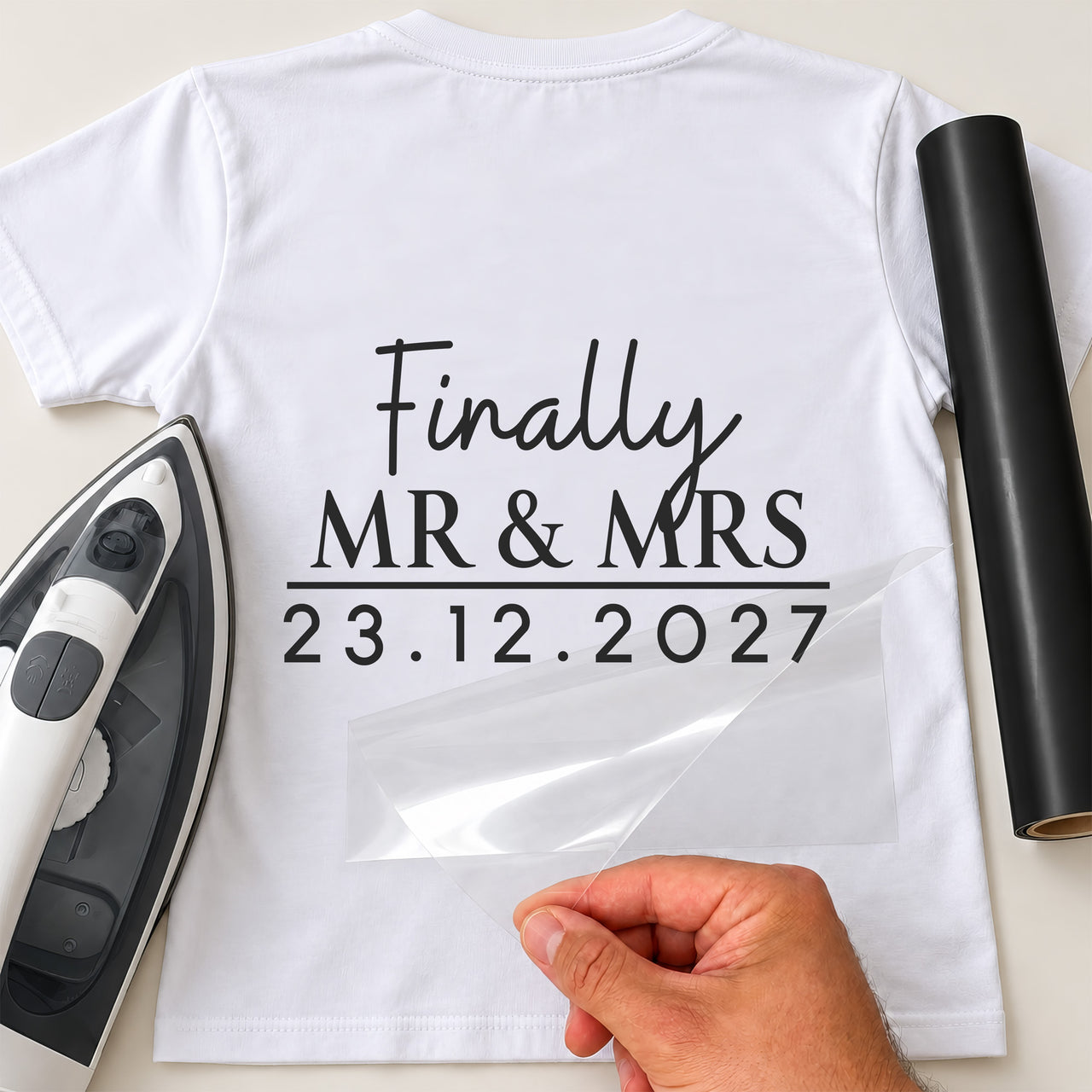 Finally Mr & Mrs Date Iron-On Transfer