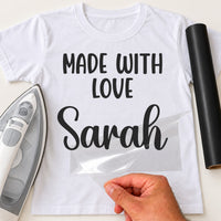Floral Chef Hat Iron-On Transfer - Personalised Text Design