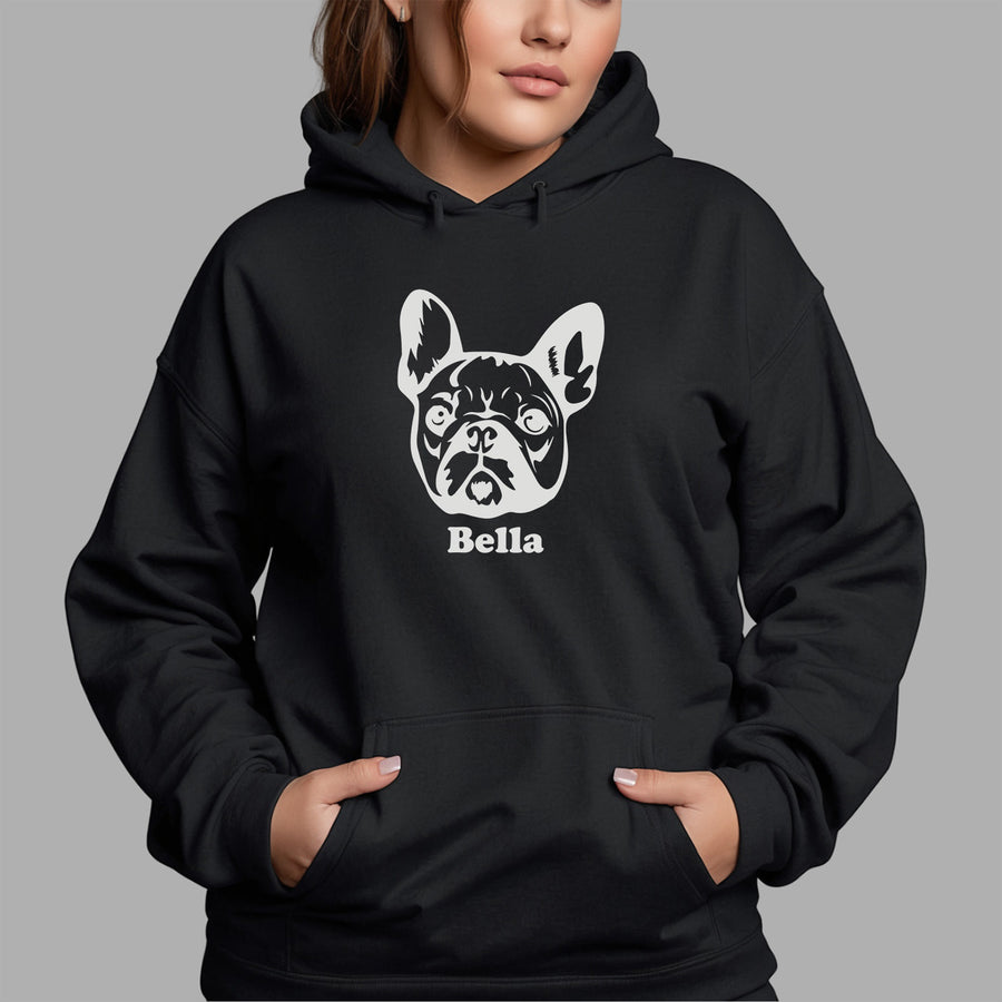 French Bulldog Iron-On Transfer - Personalised Pet Name Design - photo of the finished product