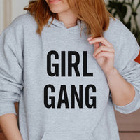 Girl Gang Iron-On Transfer shown on a hoodie