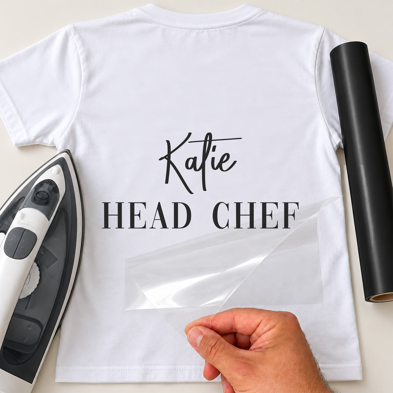 Head Chef Iron-On Transfer - Personalised Name Design