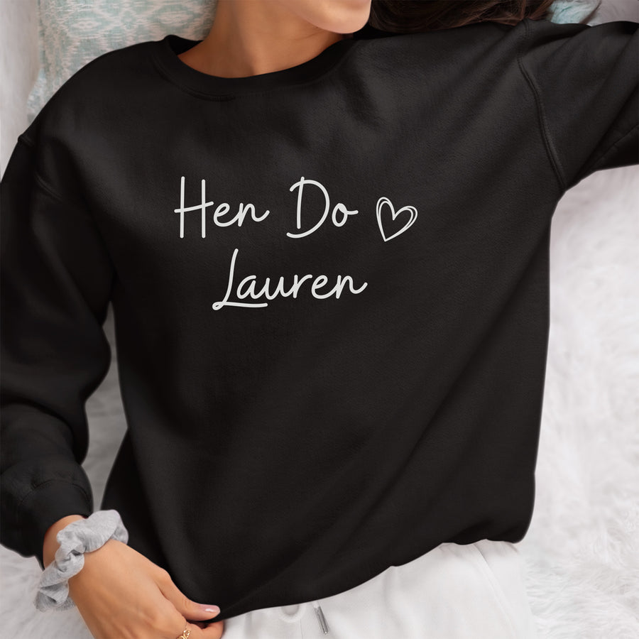 Hen Do Iron-On Transfer - Personalised Hen Party Design - photo of the finished product
