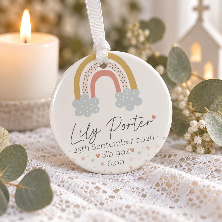 Personalised Believes Ceramic Bauble - photo of the finished product