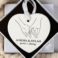 Personalised Forever and Always Ceramic Heart Ornament - detail 6