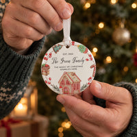 Personalised Gingerbread Family Ceramic Bauble - lifestyle