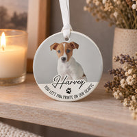 Personalised Pet Memorial Ceramic Round Ornament - lifestyle