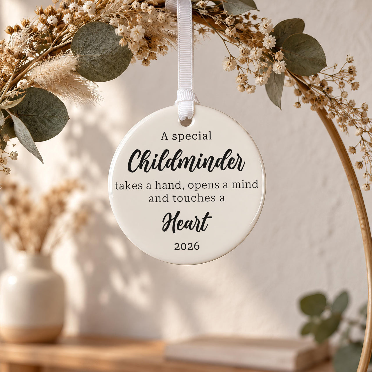 Personalised Childminder Quote Ceramic Ornament - lifestyle