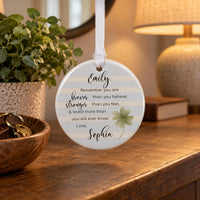 Personalised Braver Than You Believe Ceramic Ornament - lifestyle