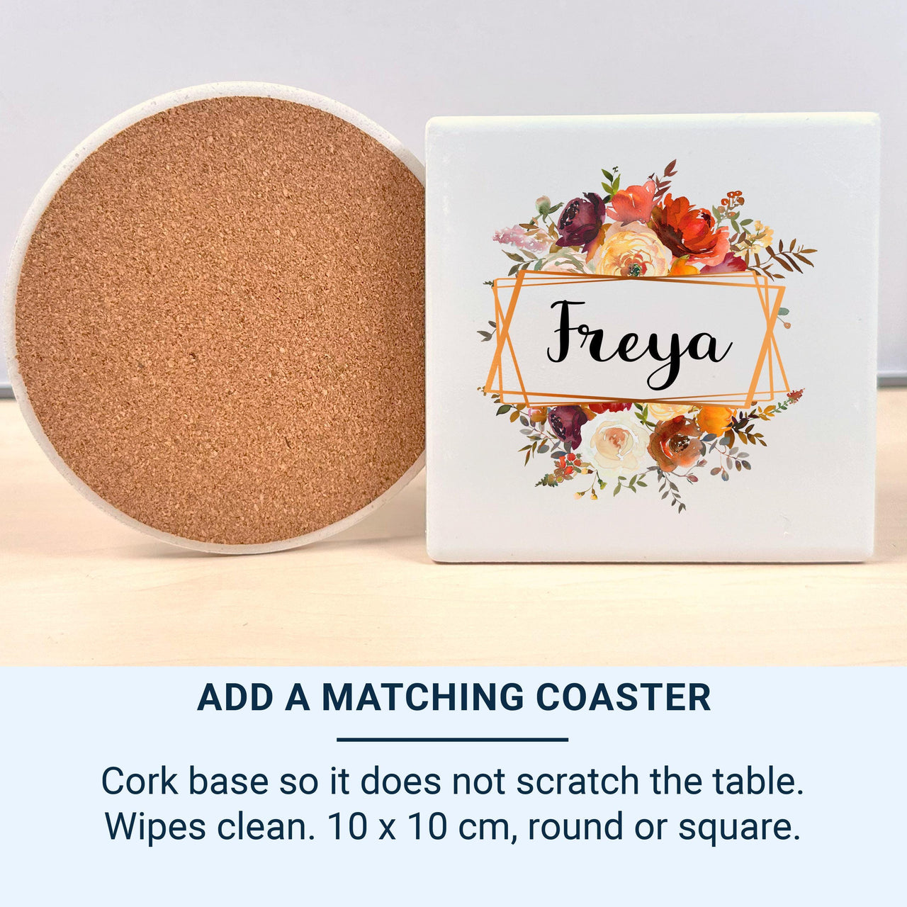 Personalised Autumn Floral Ceramic Mug - detail 3