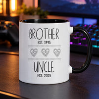 Personalised Brother to Uncle Ceramic Mug, Baby Announcement Design - detail 7