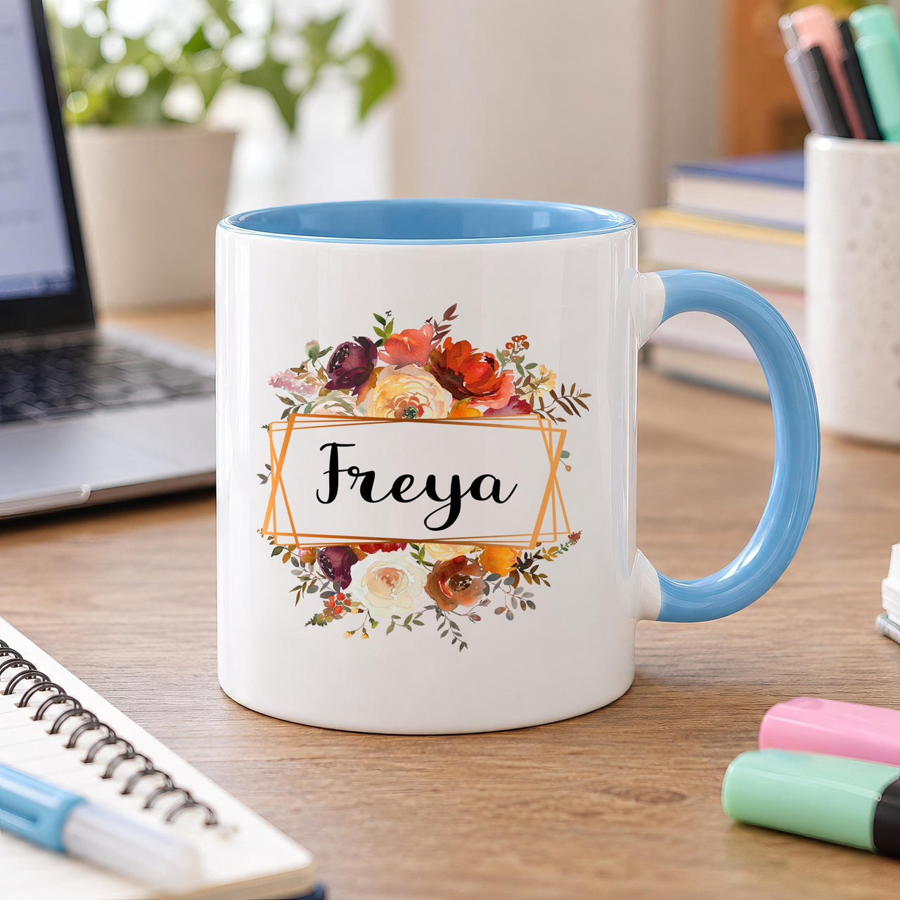 Personalised Autumn Floral Ceramic Mug - detail 10