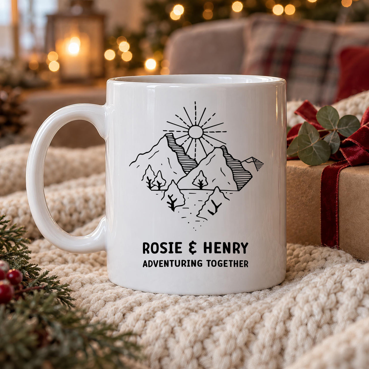 Personalised Mountain Range Ceramic Mug - detail 6