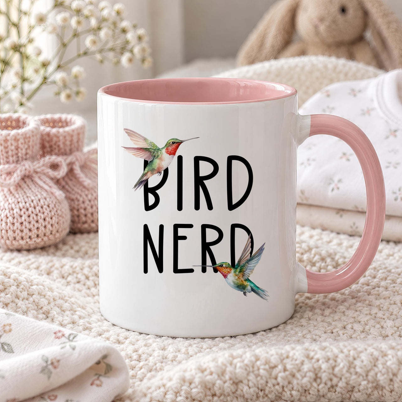 Personalised Hummingbird Bird Nerd Ceramic Mug - detail 9