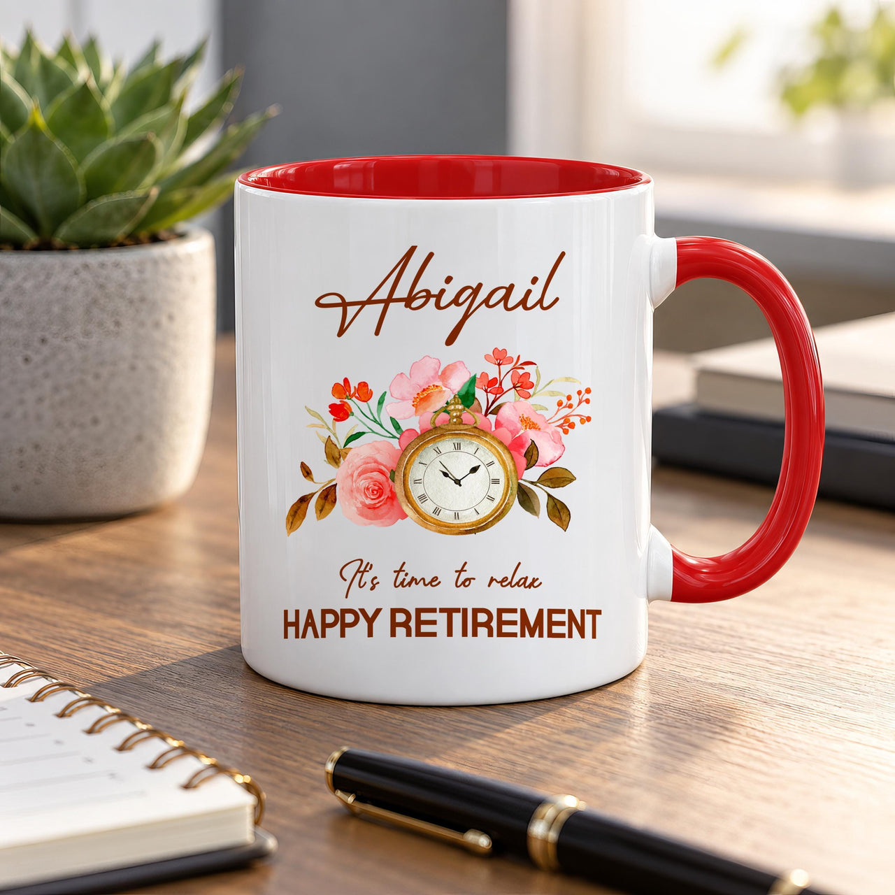 Personalised Retirement Pocket Watch Ceramic Mug - detail 8