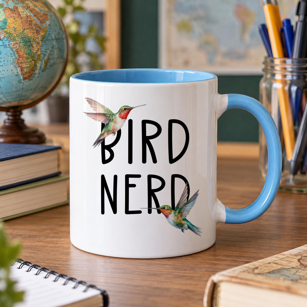 Personalised Hummingbird Bird Nerd Ceramic Mug - detail 10