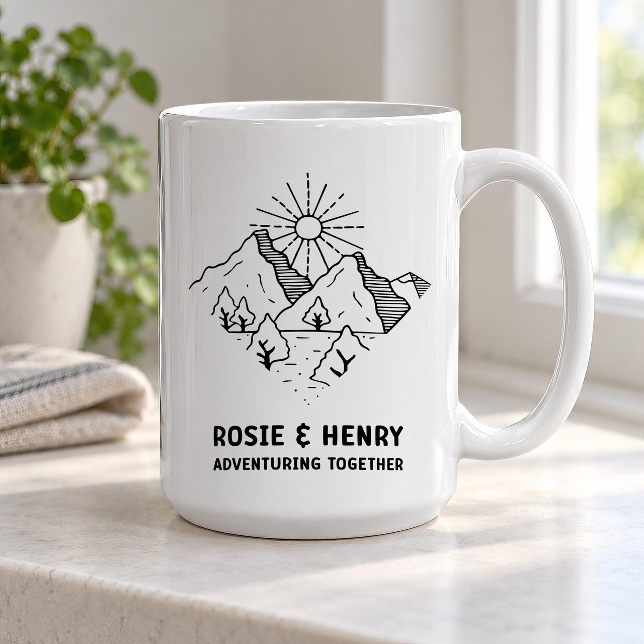 Personalised Mountain Range Ceramic Mug - detail 13