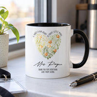 Personalised Leaf Heart Teacher Ceramic Mug - detail 7