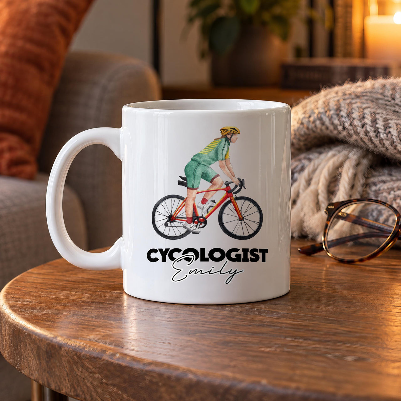 Personalised Cycologist Cyclist Ceramic Mug - detail 6