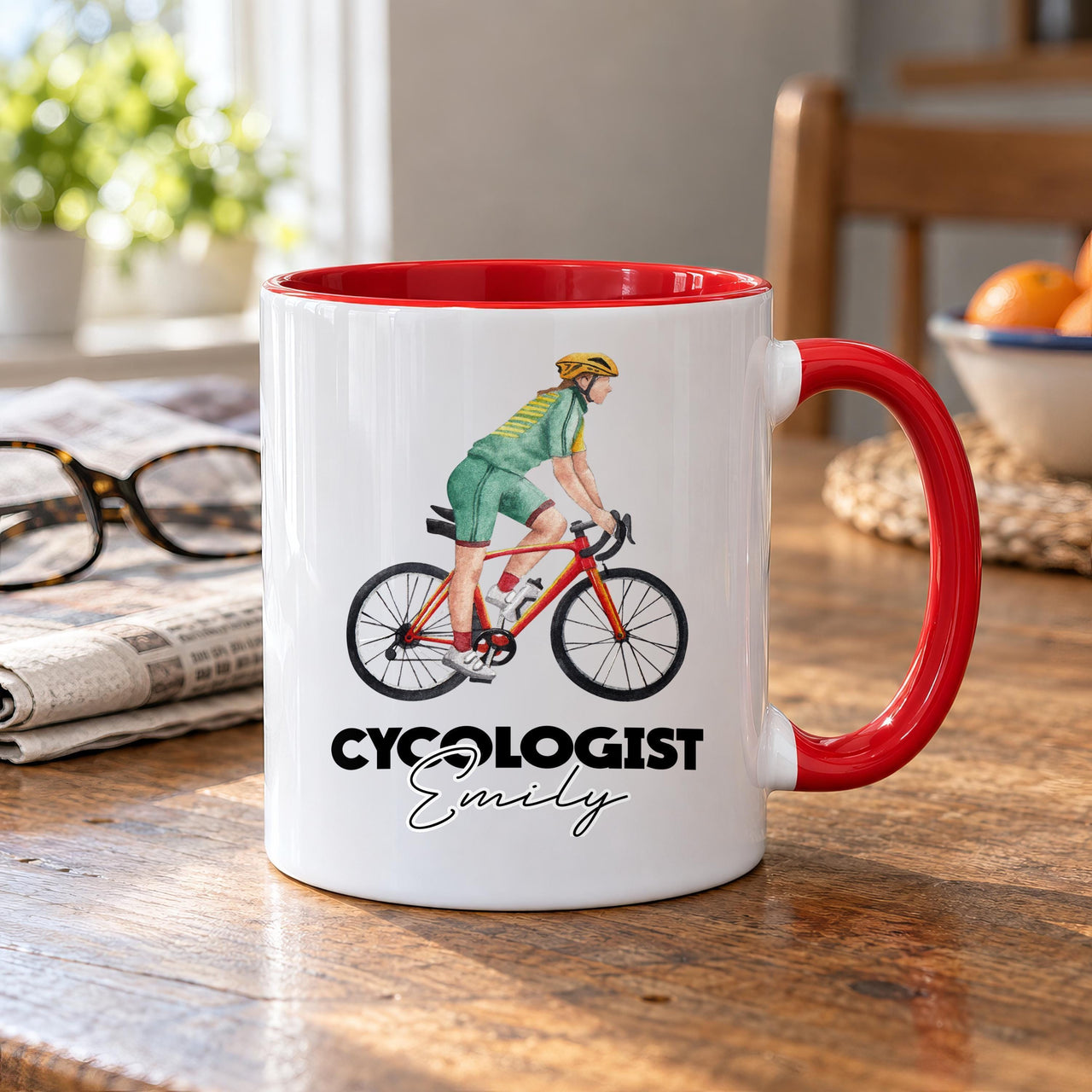 Personalised Cycologist Cyclist Ceramic Mug - detail 8